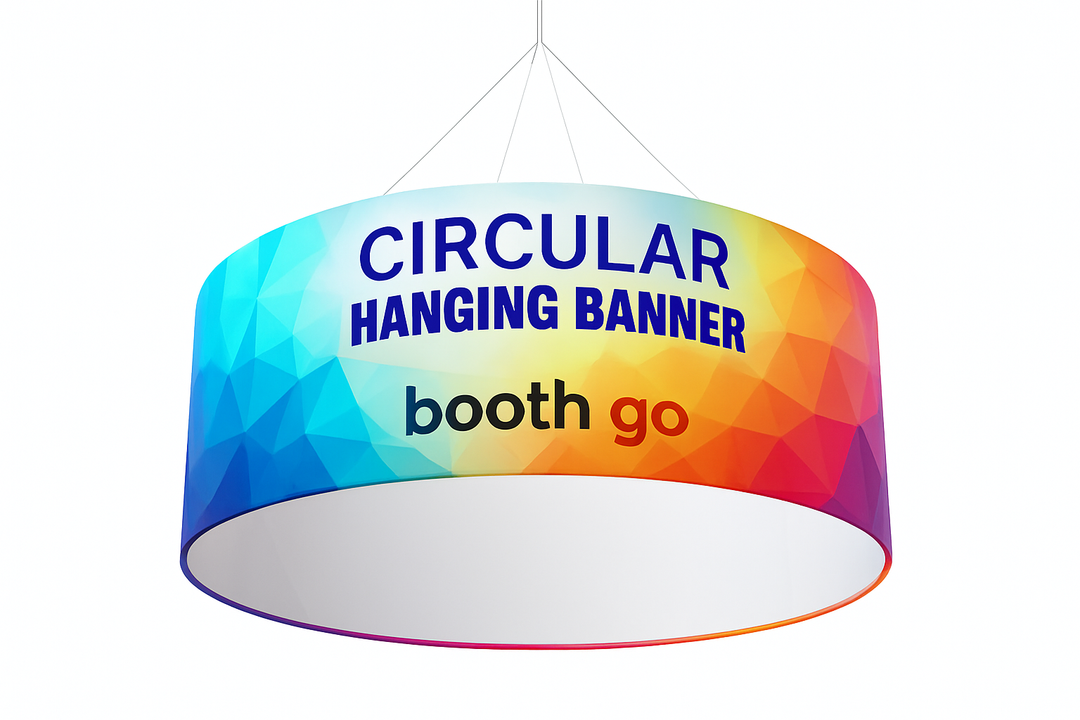 Circular Tube Hanging Banner Custom Printing