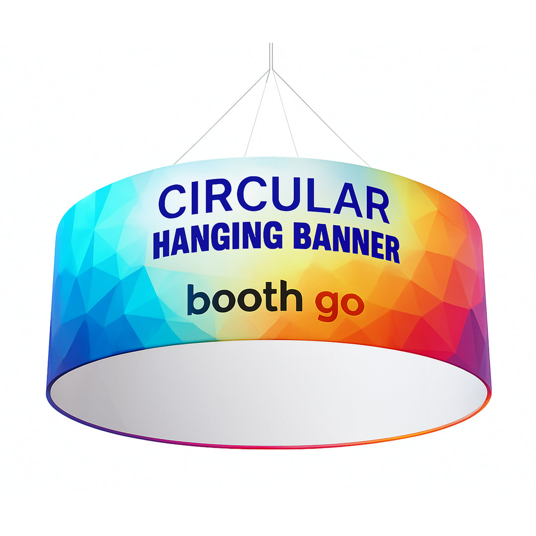 Circular Tube Hanging Banner Custom Printing