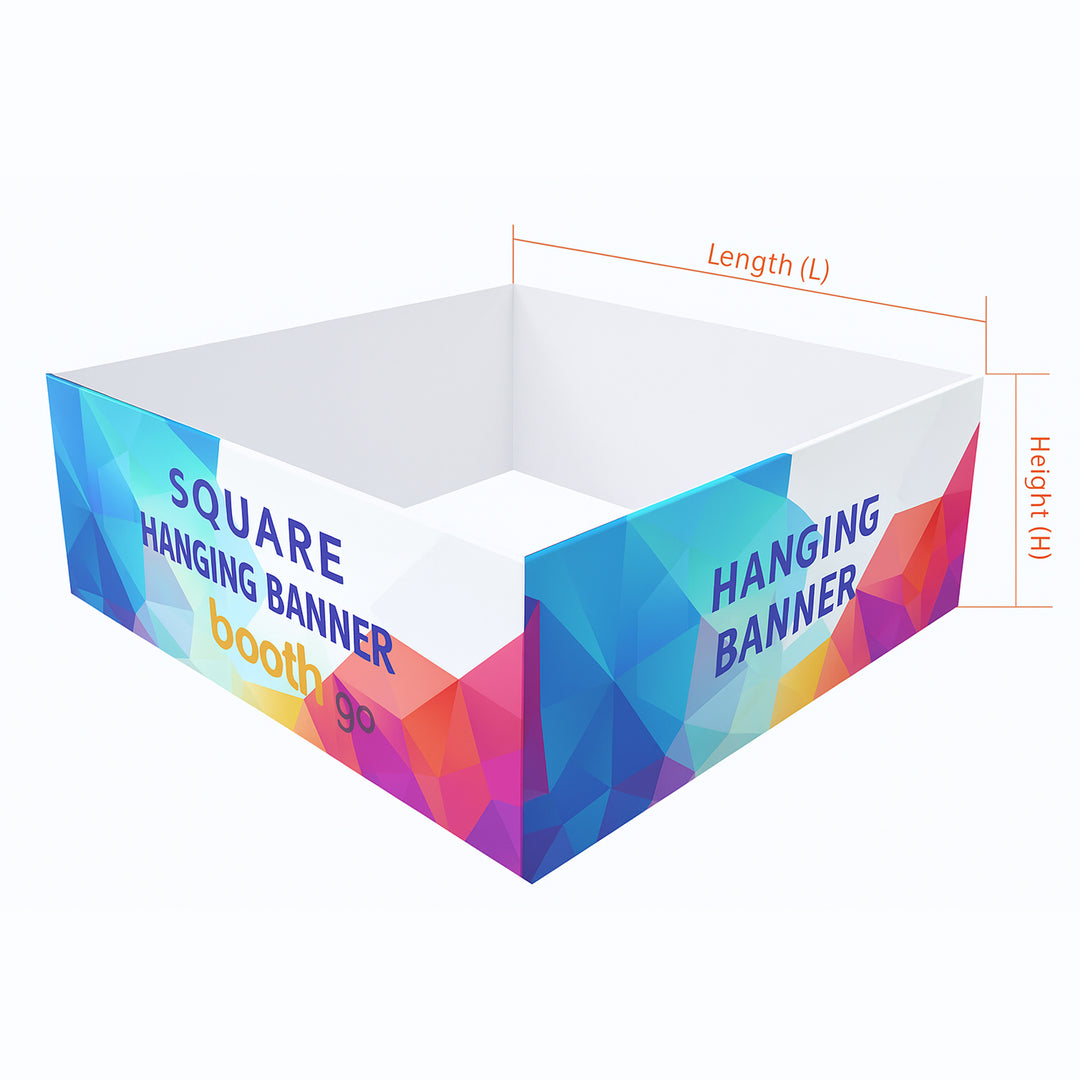 Square Quad Hanging Banner Full Color Printing for Fairs