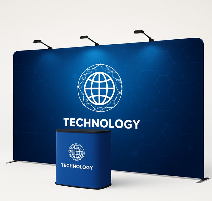 10X20 Straight Tension Fabric Trade Show Booth Display Kit