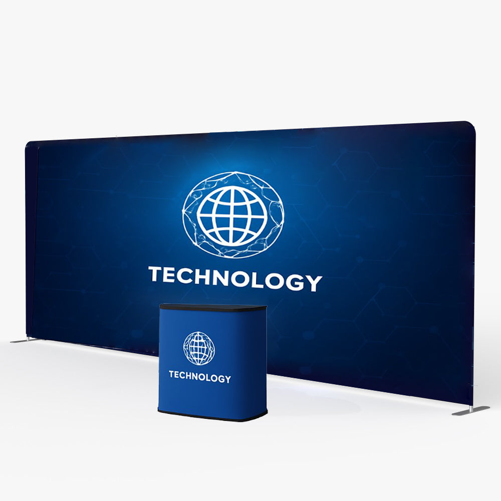 10X20 Straight Tension Fabric Trade Show Booth Display Kit