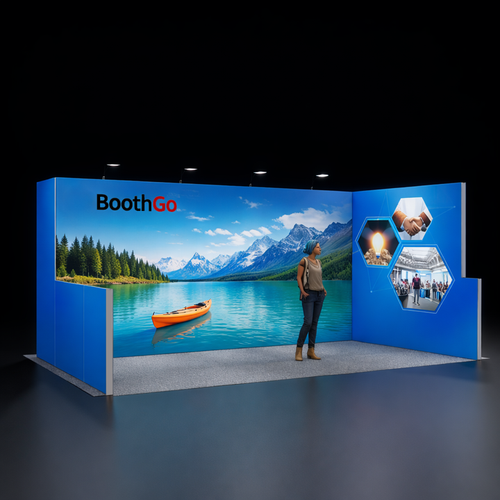 10' x 20' Wooden Exhibit with Low Return
