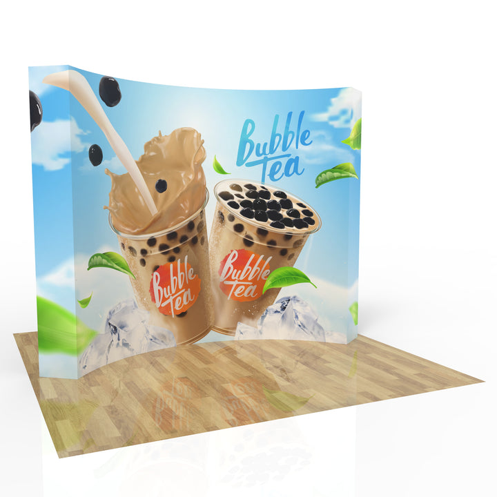 10‘ Curved Velcro Fabric Pop Up Display