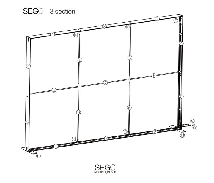 10’ SEG Backlit Fabric Display