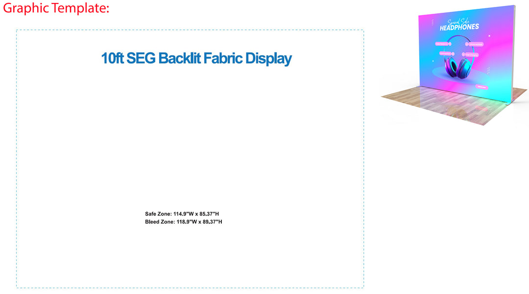 10’ SEG Backlit Fabric Display
