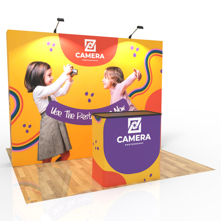 10‘ Straight Velcro Fabric Pop Up Display