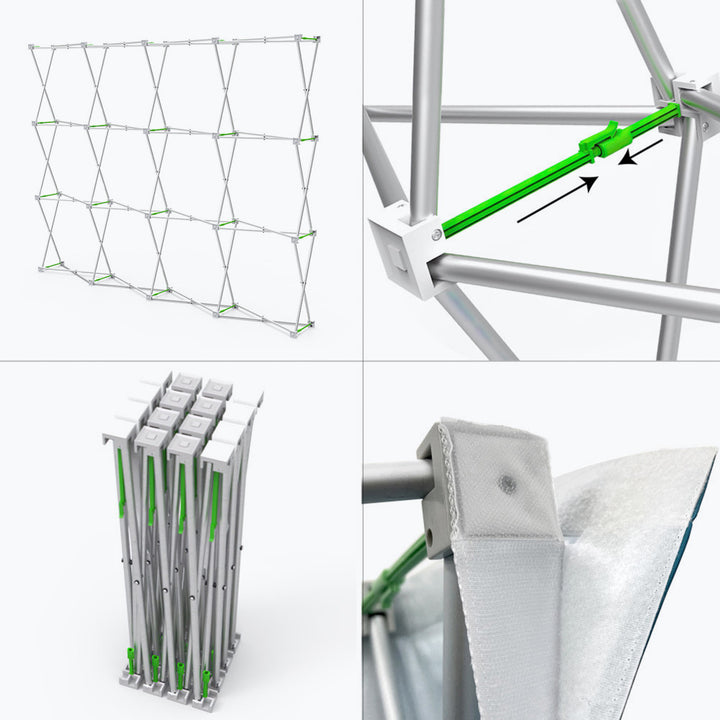 10‘ Straight Velcro Fabric Pop Up Display