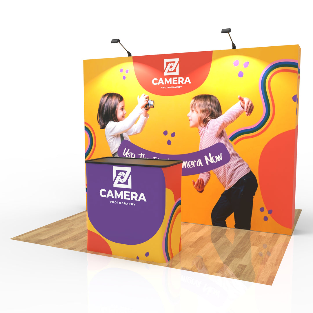 10‘ Straight Velcro Fabric Pop Up Display