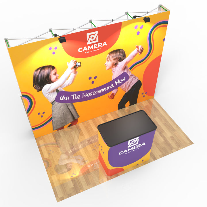 10‘ Straight Velcro Fabric Pop Up Display