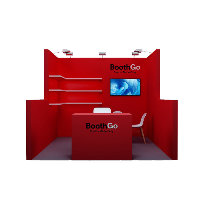 10x10 Wooden Booth Exhibit Urgent Rental Package A