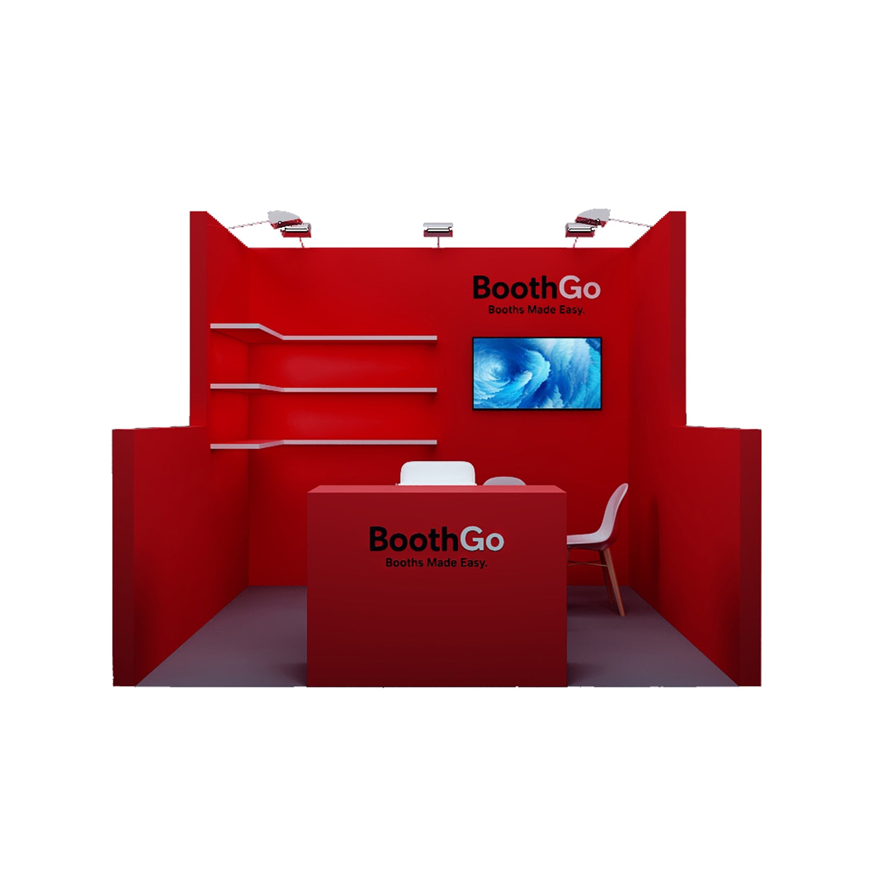 Booth Plus 10x10 Wooden Booth Exhibit Urgent Rental Package A – BoothGo