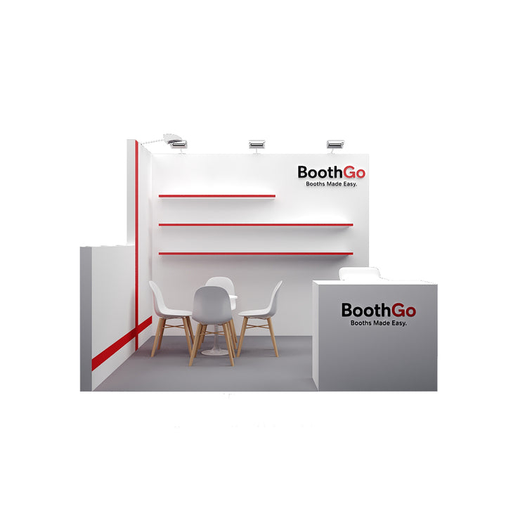 10x10 Wooden Booth Exhibit Urgent Rental Package B