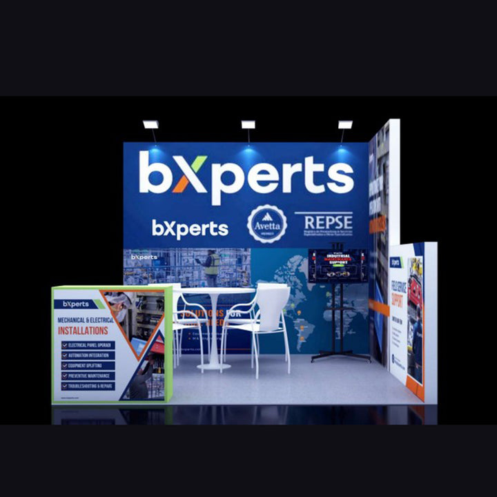 10x10 Wooden Trade Show Booth Exhibit Rental Package
