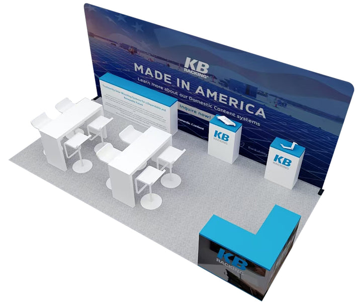 10x20 Straight Tension Fabric Displays Rental Package