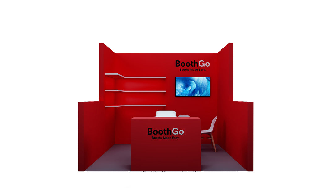 10x10 Wooden Booth Exhibit Urgent Rental Package A
