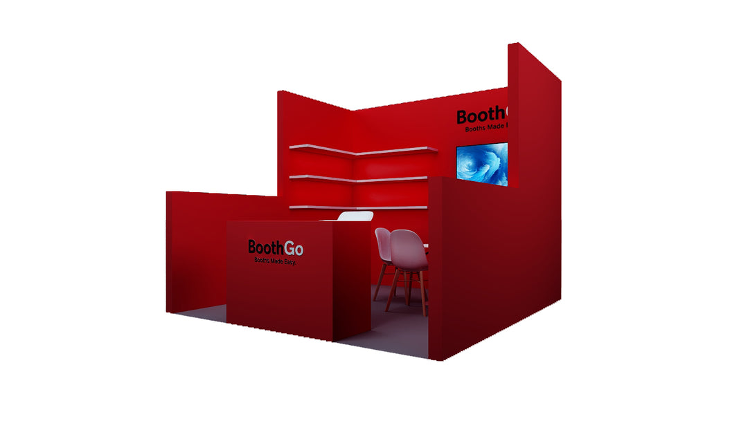 10x10 Wooden Booth Exhibit Urgent Rental Package A