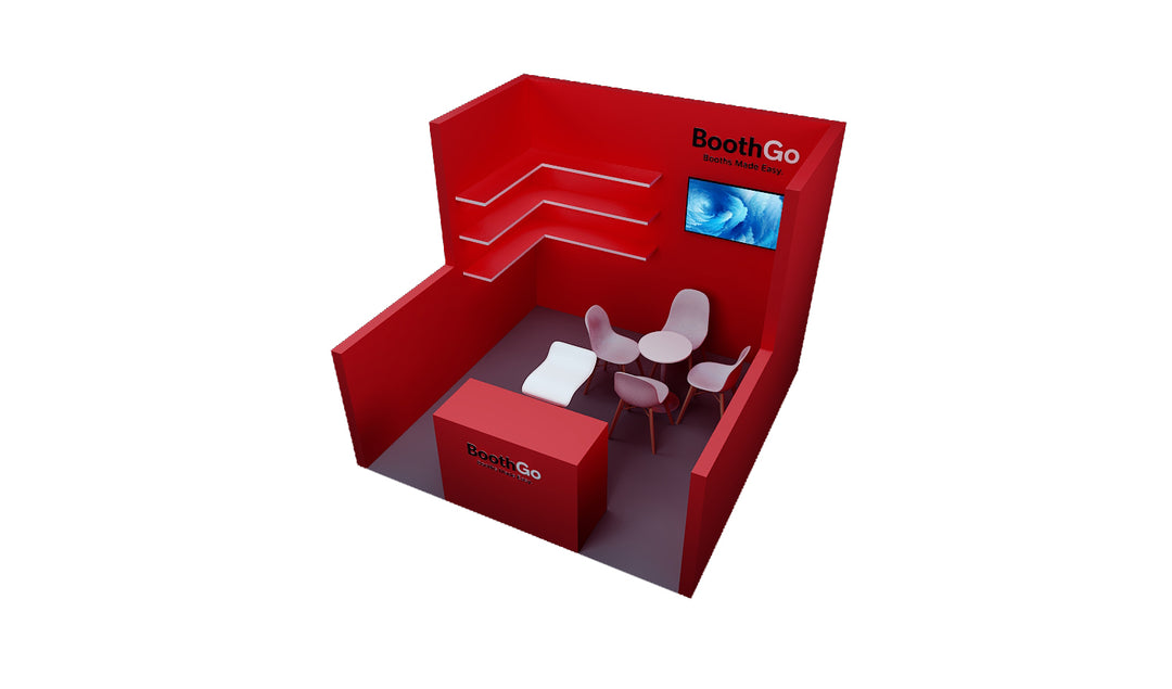 10x10 Wooden Booth Exhibit Urgent Rental Package A
