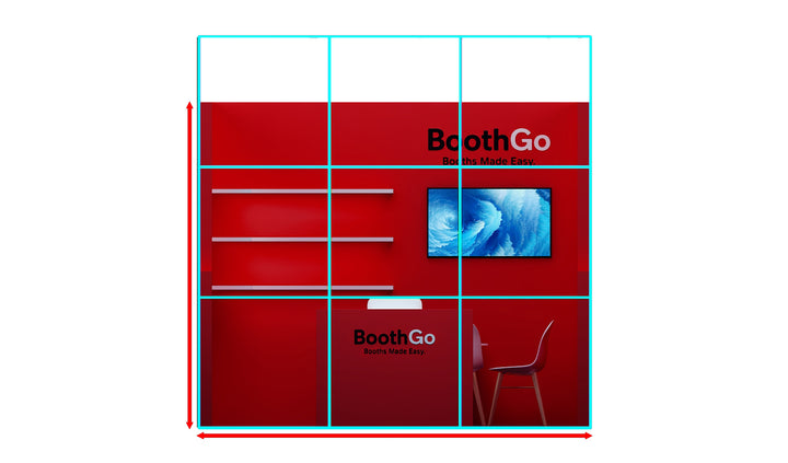 10x10 Wooden Booth Exhibit Urgent Rental Package A