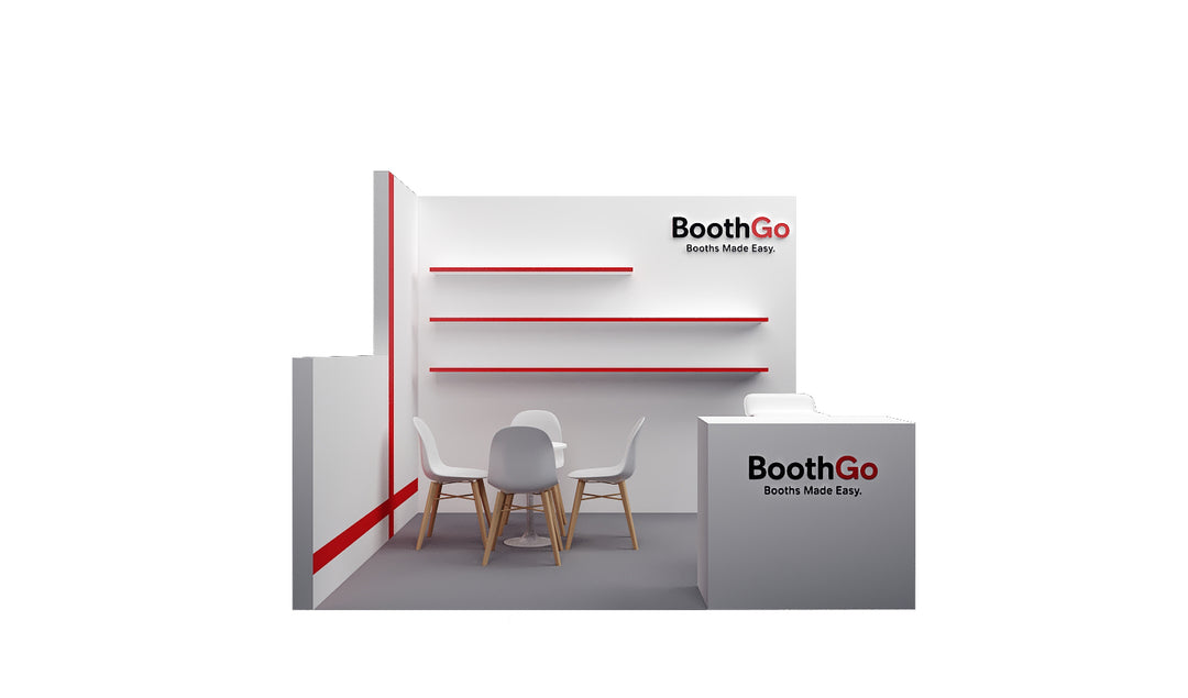10x10 Wooden Booth Exhibit Urgent Rental Package B
