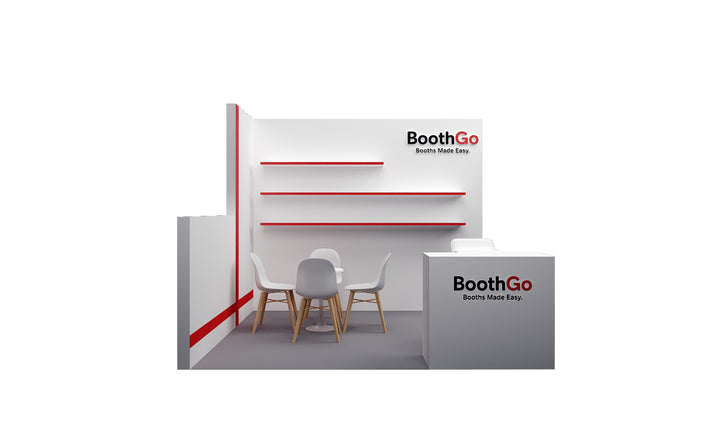 10x10 Wooden Booth Exhibit Urgent Rental Package B