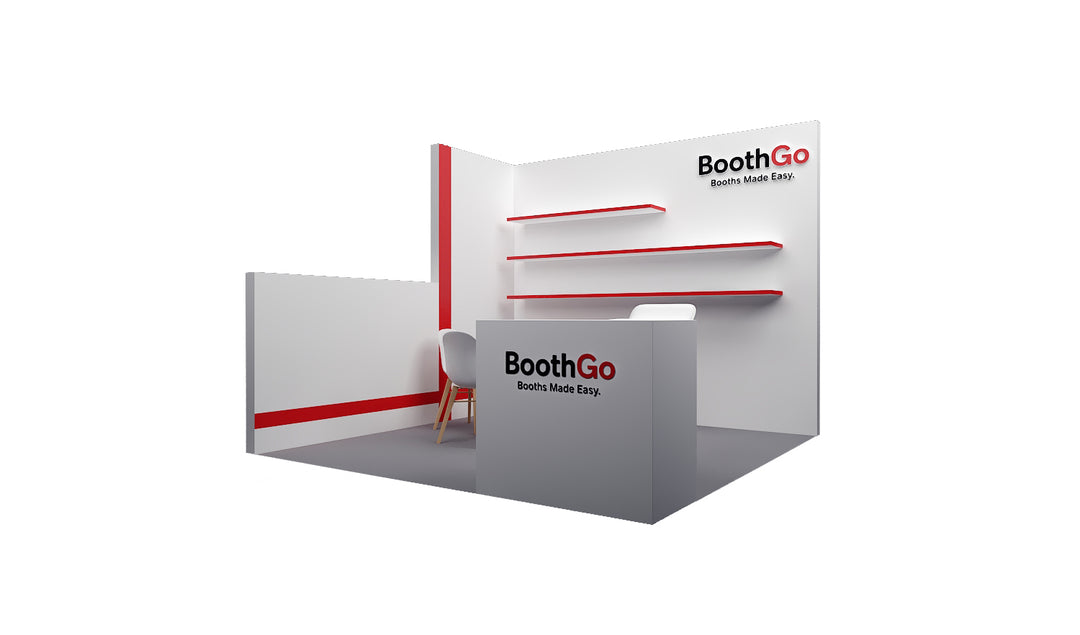 10x10 Wooden Booth Exhibit Urgent Rental Package B