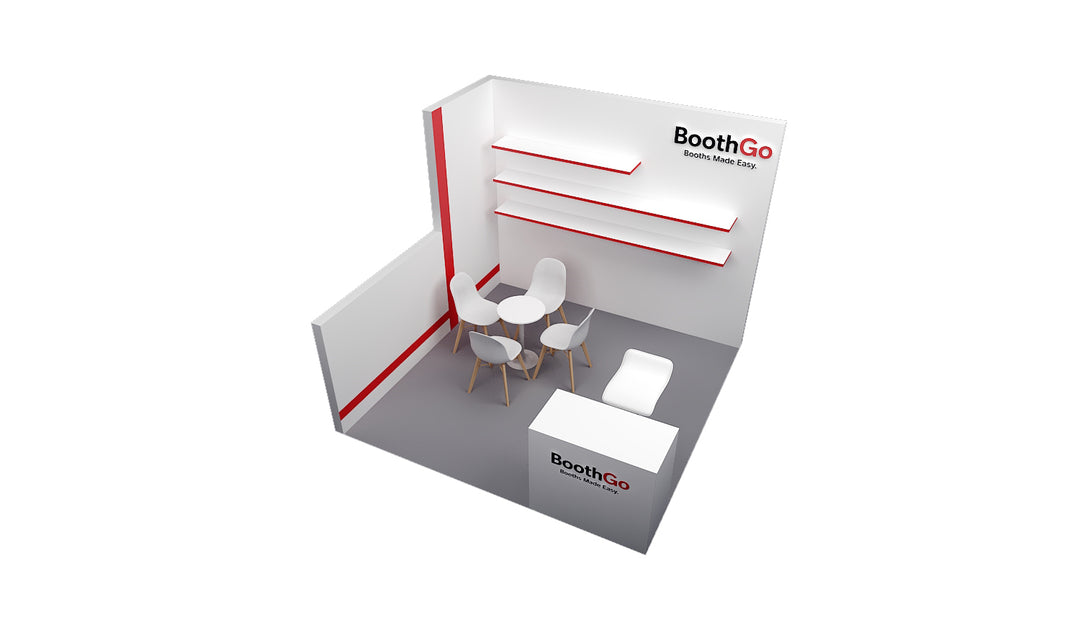 10x10 Wooden Booth Exhibit Urgent Rental Package B – BoothGo