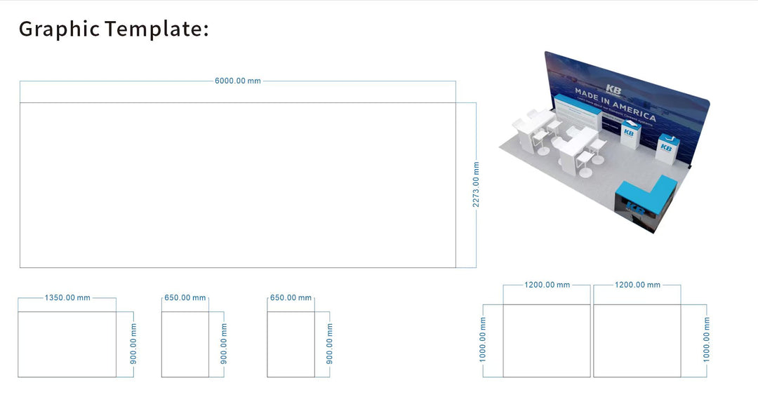 10x20 Straight Tension Fabric Displays Rental Package