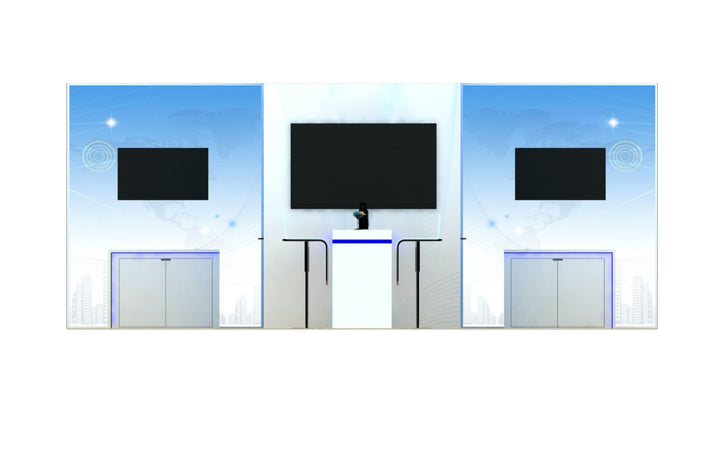 10x20 Wooden Trade Show Booth Exhibit Rental Package