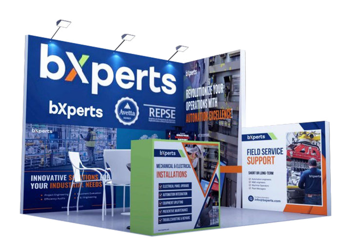 10x10 Wooden Trade Show Booth Exhibit Rental Package
