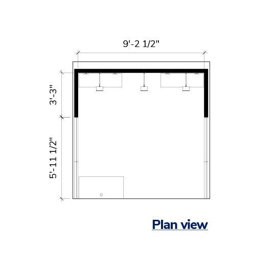 10' x 10' Wooden Exhibit with Low Return