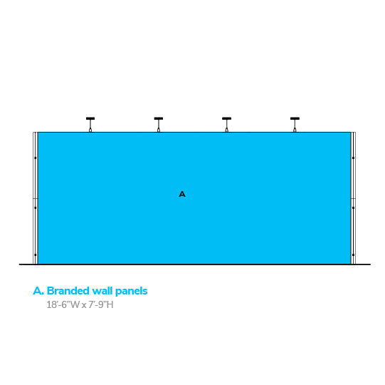 10' x 20' Wooden Exhibit with Low Return