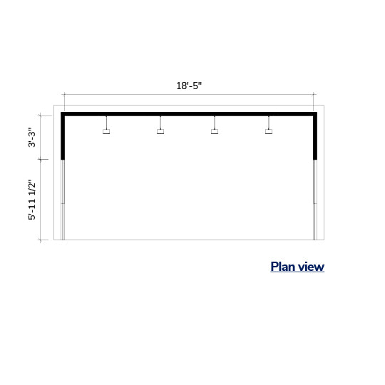 10' x 20' Wooden Exhibit with Low Return