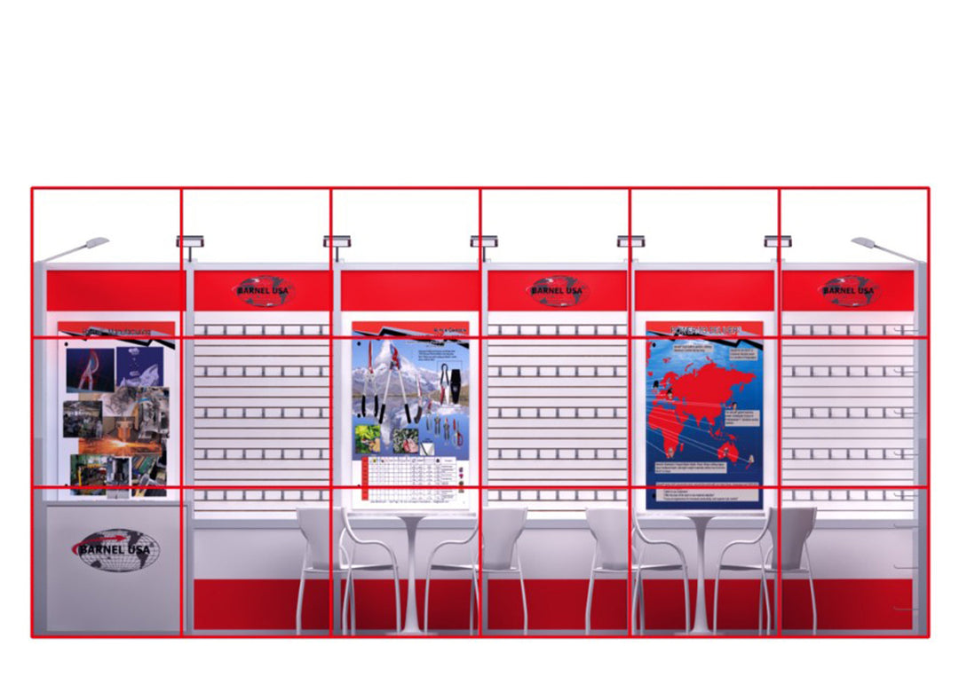 10x20 Aluminum Trade Show Booth Exhibit Rental Package