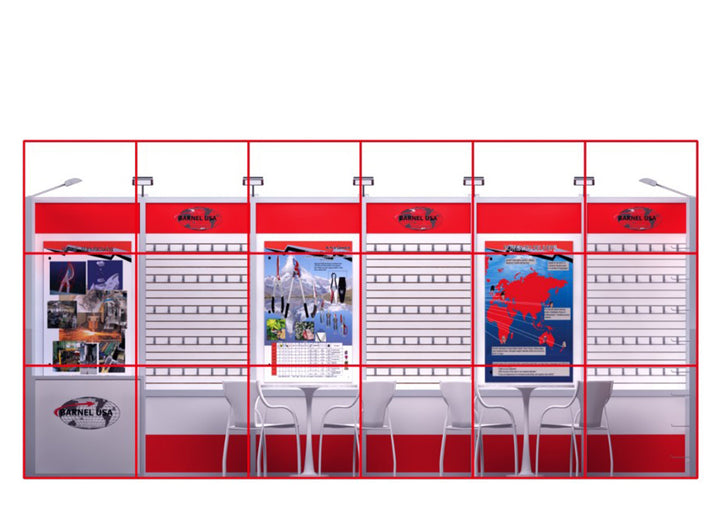 10x20 Aluminum Trade Show Booth Exhibit Rental Package