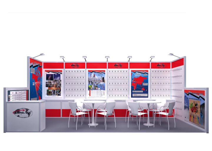 10x20 Aluminum Trade Show Booth Exhibit Rental Package