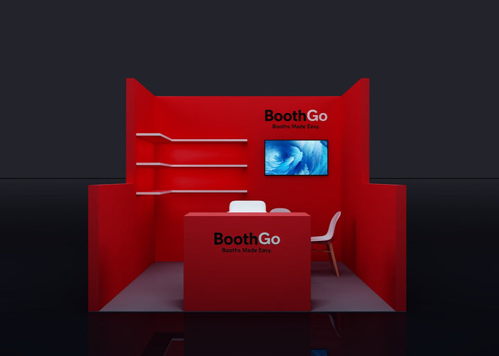 10x10 Wooden Booth Exhibit Urgent Rental Package A