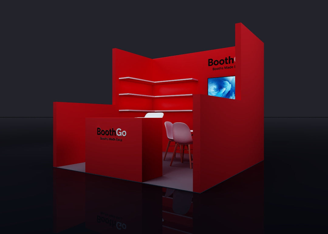 10x10 Wooden Booth Exhibit Urgent Rental Package A
