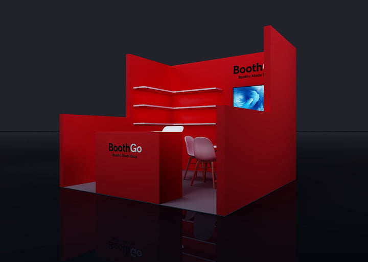 10x10 Wooden Booth Exhibit Urgent Rental Package A