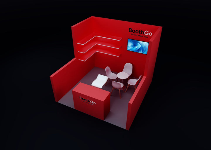 10x10 Wooden Booth Exhibit Urgent Rental Package A