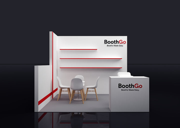 10x10 Wooden Booth Exhibit Urgent Rental Package B