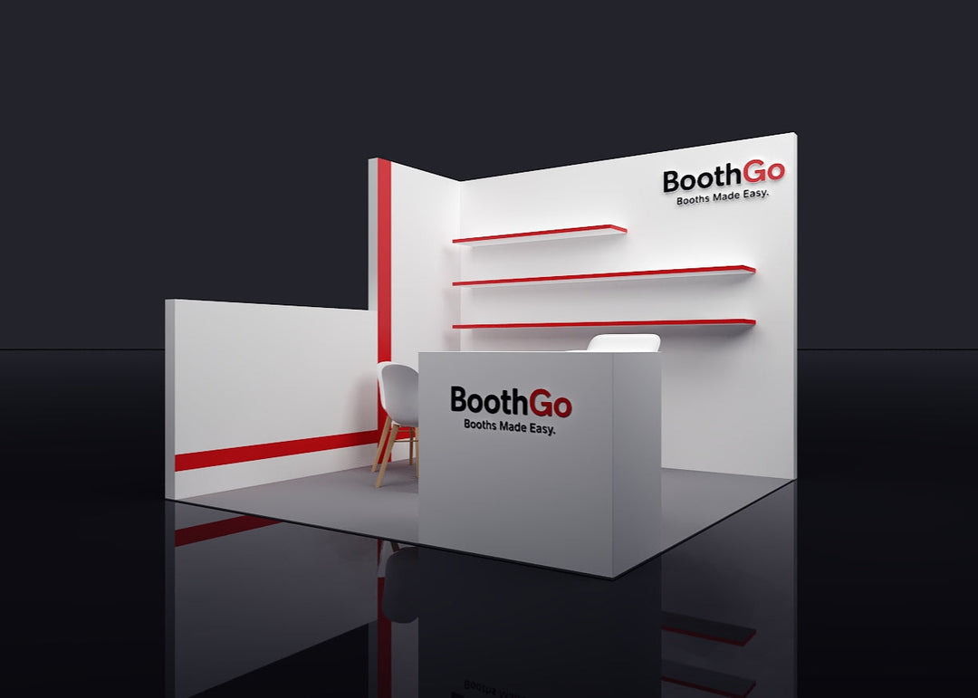 10x10 Wooden Booth Exhibit Urgent Rental Package B
