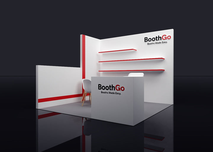 10x10 Wooden Booth Exhibit Urgent Rental Package B