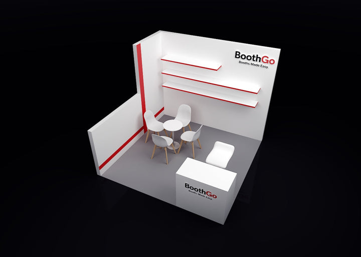 10x10 Wooden Booth Exhibit Urgent Rental Package B