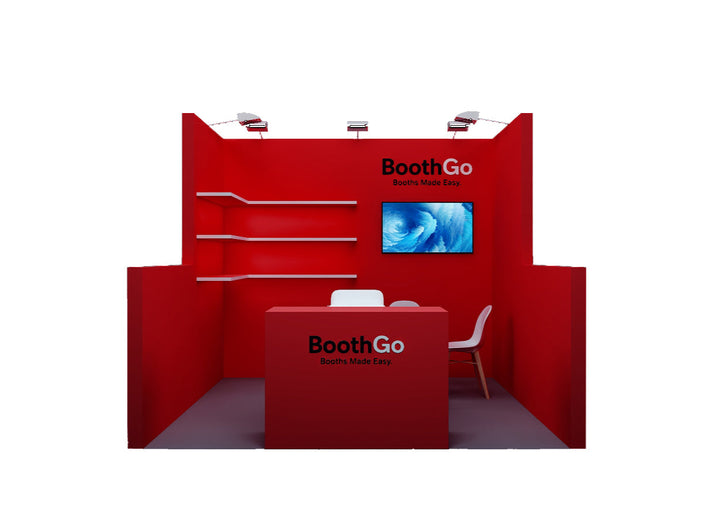 10x10 Wooden Booth Exhibit Urgent Rental Package A