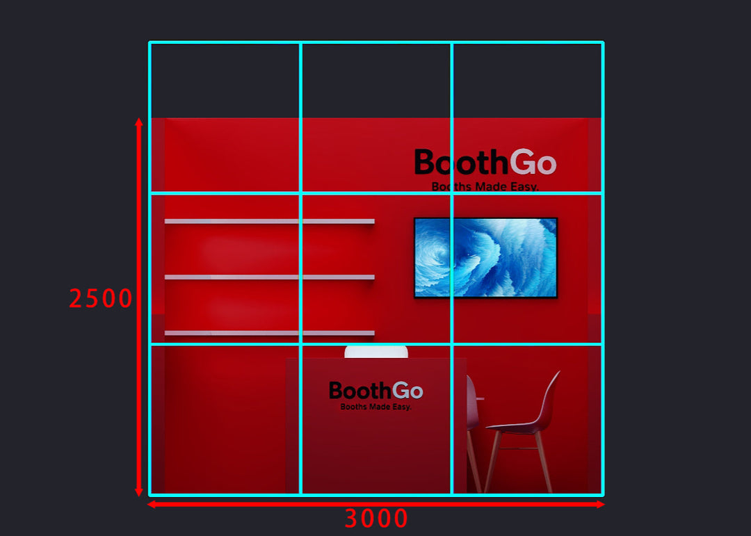 10x10 Wooden Booth Exhibit Urgent Rental Package A
