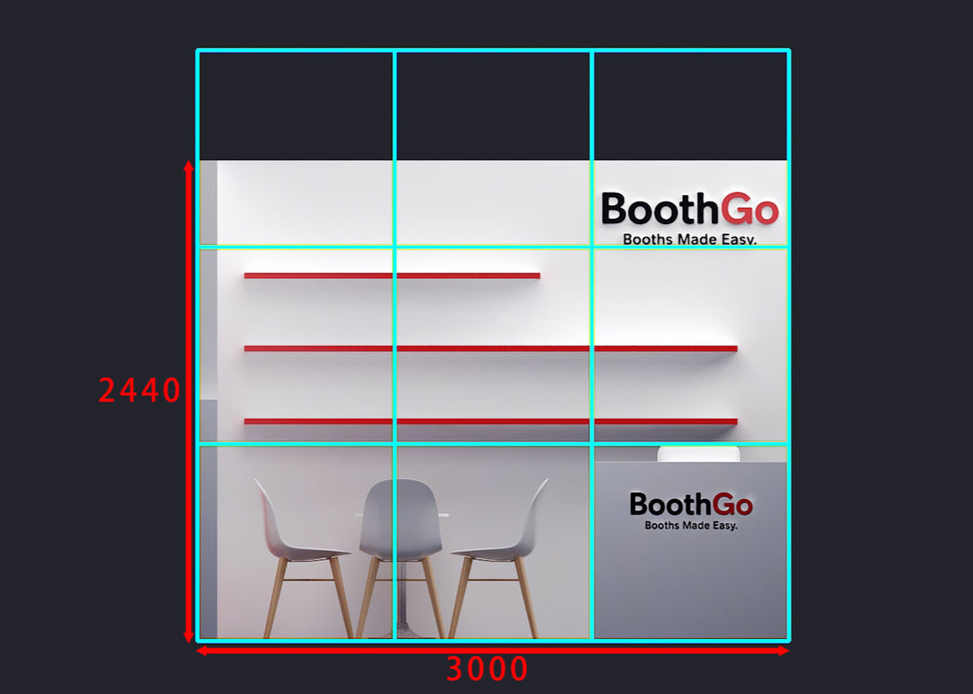 10x10 Wooden Booth Exhibit Urgent Rental Package B