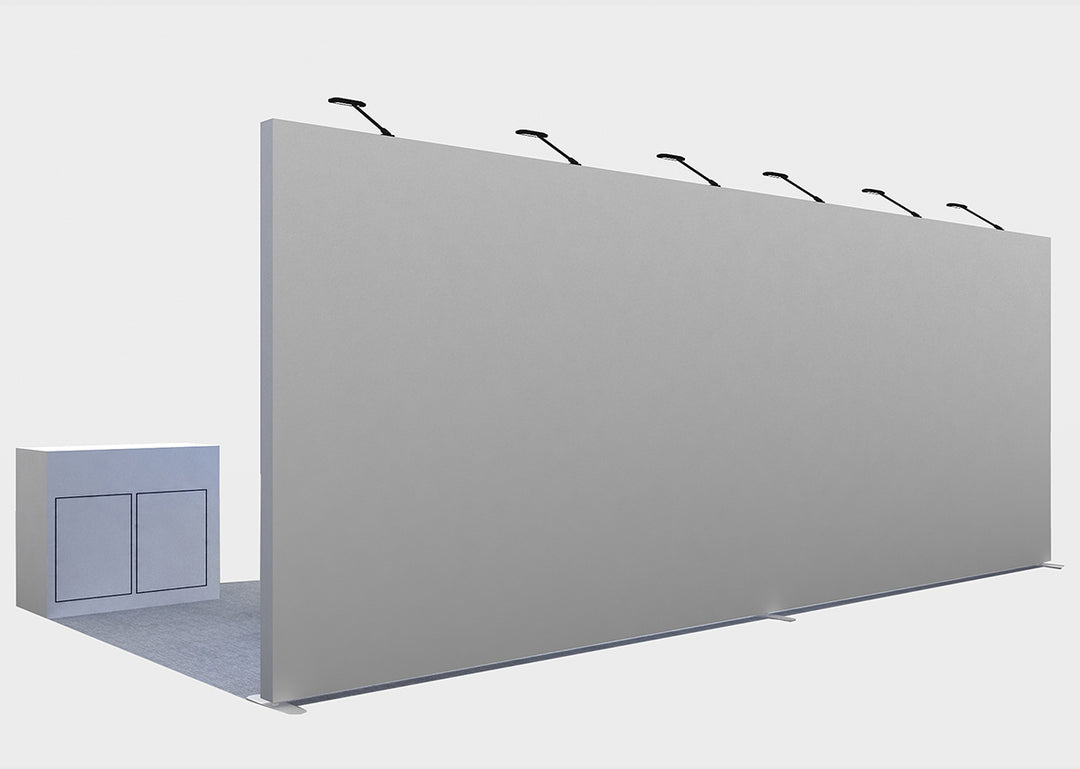 20X20 SEG Fabric Display with Furnitures & Upgraded Wooden Cabinet