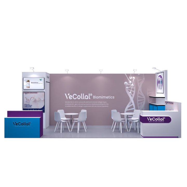 10x20 Wood Trade Show Booth Exhibit Rental