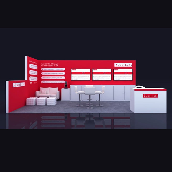 10x20 Wooden Trade Show Booth Exhibit Rental Package