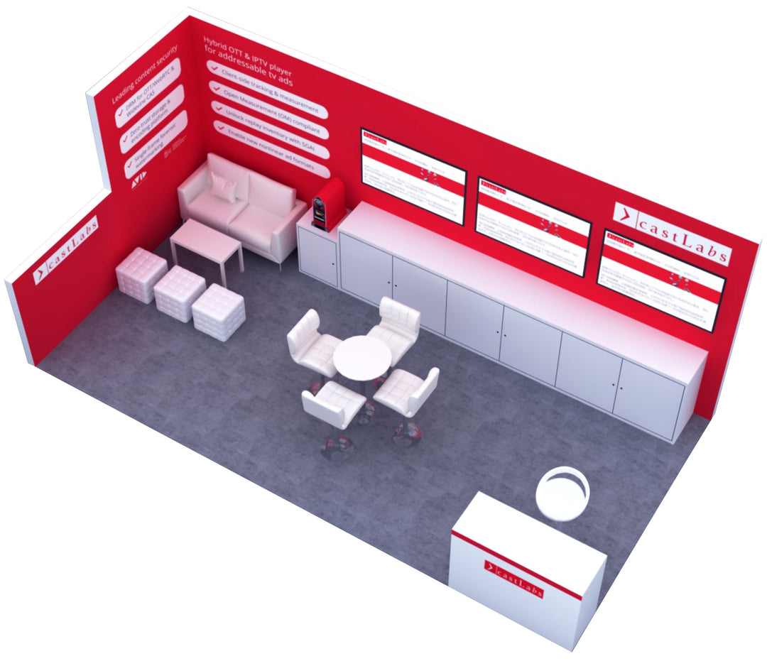 10x20 Wooden Trade Show Booth Exhibit Rental Package